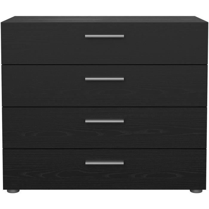 Chest of drawers - 4 drawers - Black - L80.2 x D40.25 x H68.1 cm