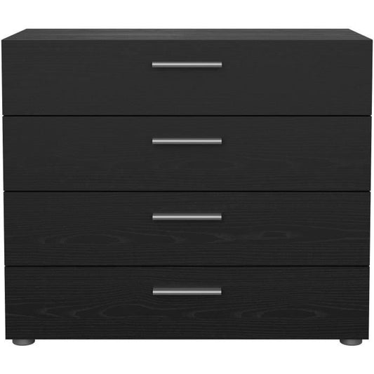 Chest of drawers - 4 drawers - Black - L80.2 x D40.25 x H68.1 cm