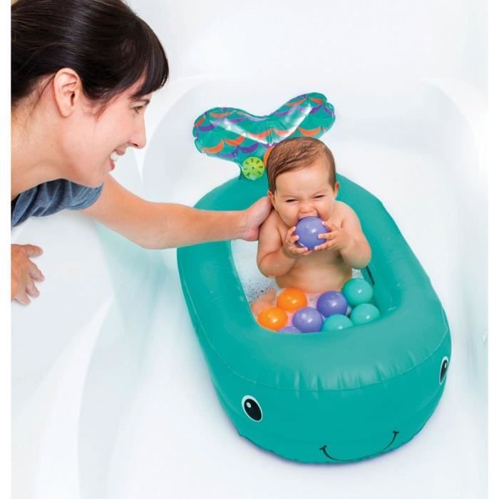 Infantino whale inflatable bathtub - Integrated playing balls and thermal - 76 x 45 cm