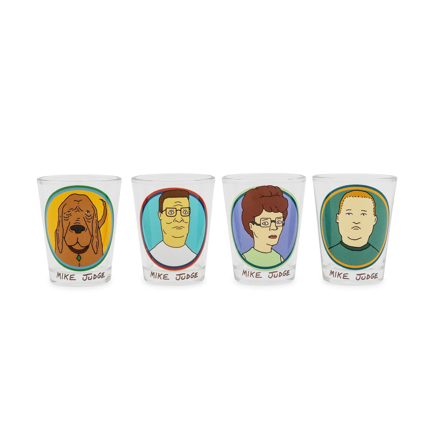 King Of The Hill Family Portraits 2-Ounce Mini Shot Glasses | Set of 4