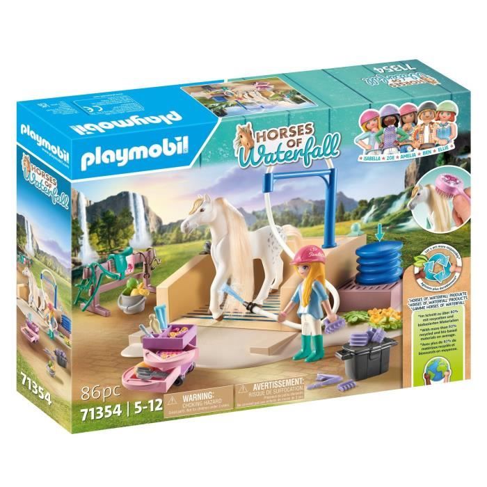 PLAYMOBIL 71354 Isabella & Lioness washing area - Horses of Waterfall - Ages 5 and up