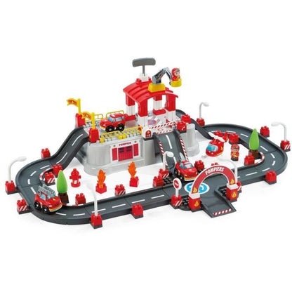 ECOIFFIER Abrick 1349 - Firefighter circuit barrel - 18 months - Firefighters on fire