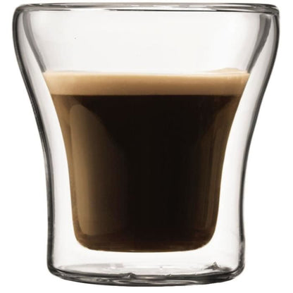 Set of 2 glasses - BODUM - Assam - Double wall - 0.1 l - Transparent