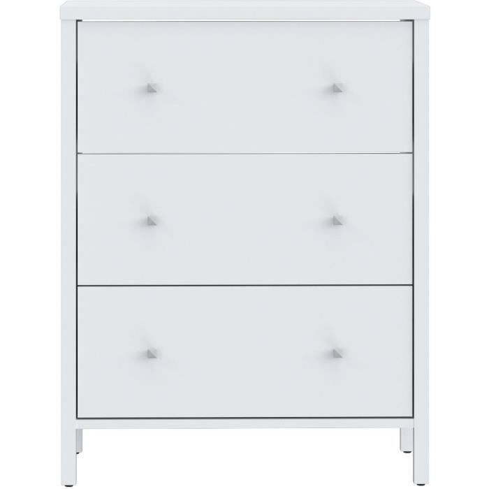 Vanity unit - White - 3 drawers - L64 x D40 x H83 cm - IPSARION