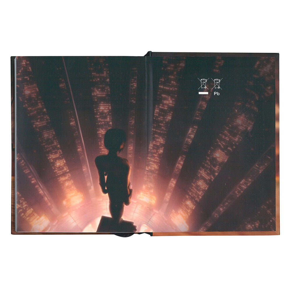 Ghost in the Shell City Notebook with light