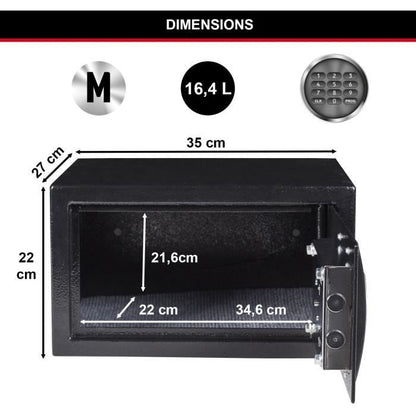 MASTER LOCK Safe with programmable electronic combination - 16 L