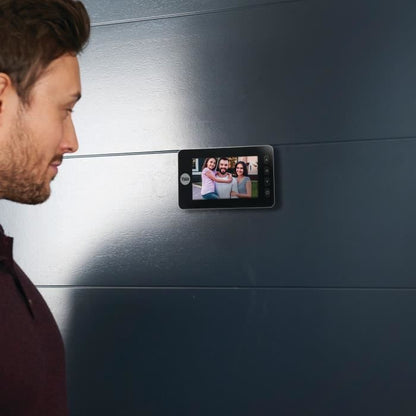 YALE Digital Peephole Photo / Video Recorder - 4.3 LCD Screen - For Door - Thickness 38-110 mm