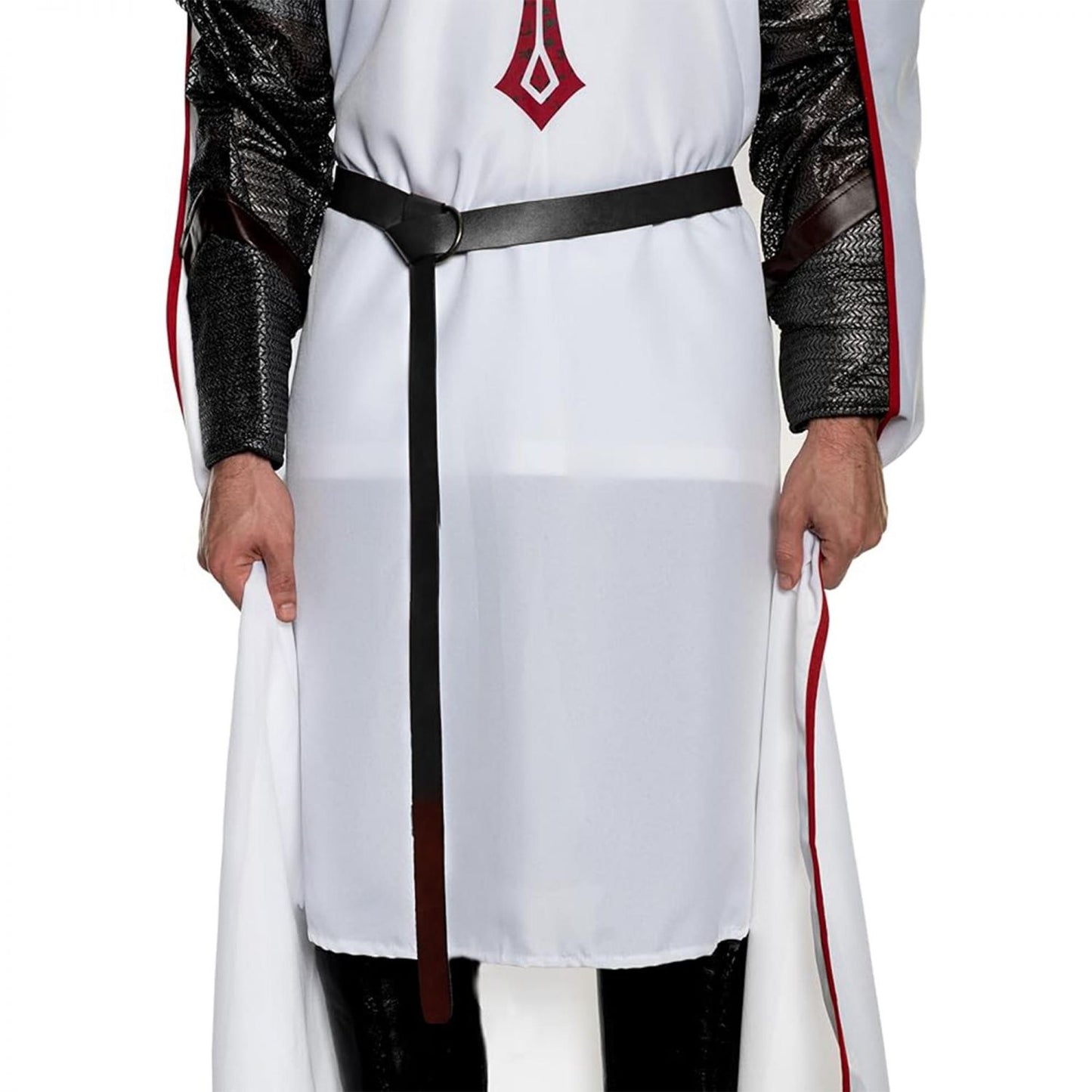 Medieval Black Faux Leather Belt Adult Costume Accessory