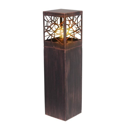 BRILLIANT - WHITNEY Outdoor bollard - rust color - metal/plastic E27 1x52W