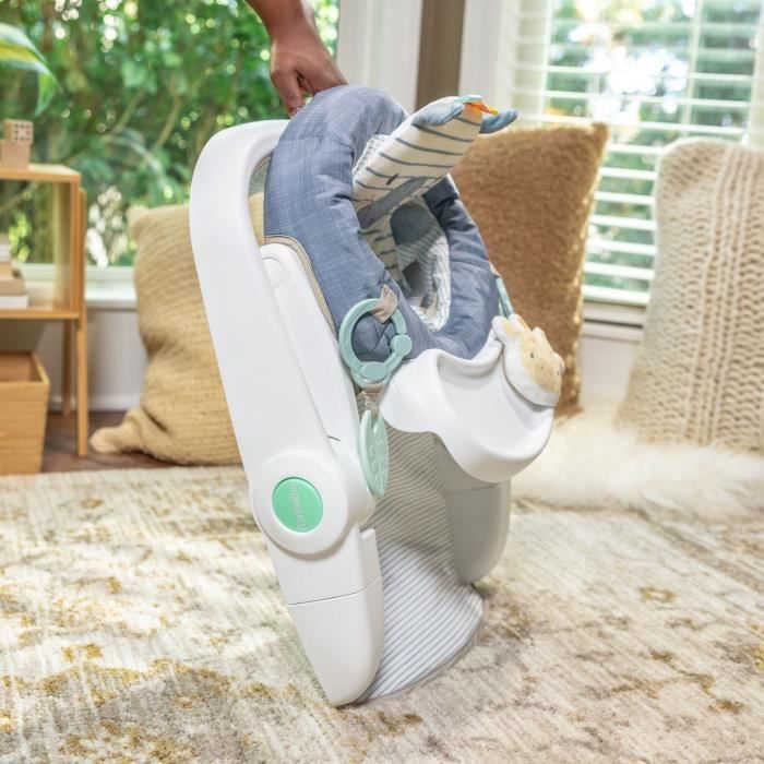 INGENUITY Prop Spot Learning Seat, 3 Seat Positions, Tray & 2 Toys, Casi the Zebra