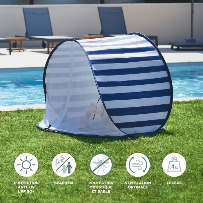 Babymoov Anti-UV Tent SPF 50+ Mariniere - Integrated mosquito net