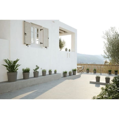 Flower pot and round capri round - plastic - water tank - diameter 30 cm - Light gray - Artevasi