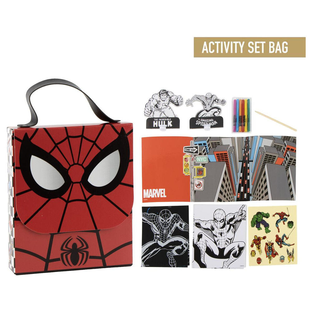 Marvel Spiderman Colouring backpack set
