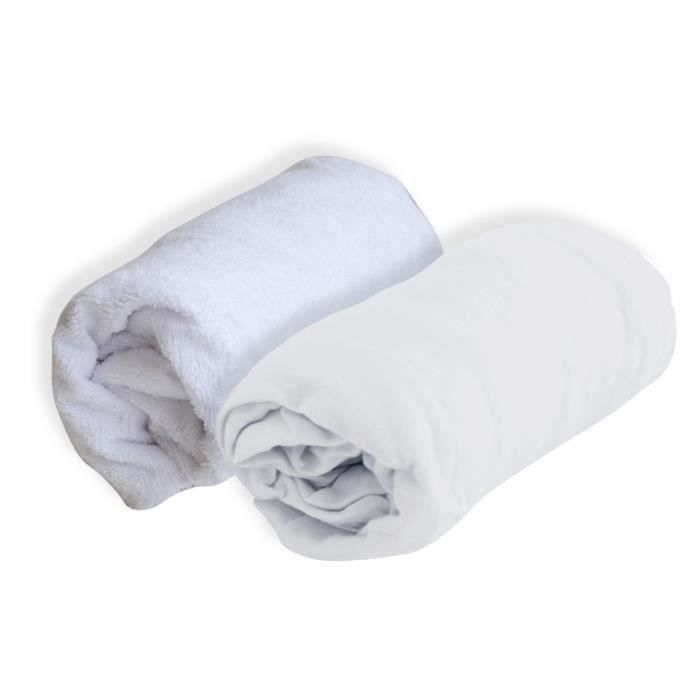 SOFT NID Lot 1 Alese + 1 Fitted Sheet - 60 X 120 Cm - White
