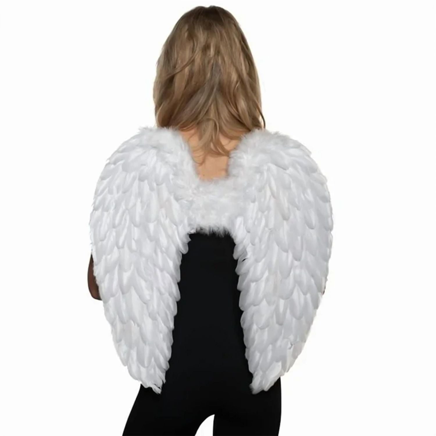 White Fluffy Feather Angel Adult Costume Wings