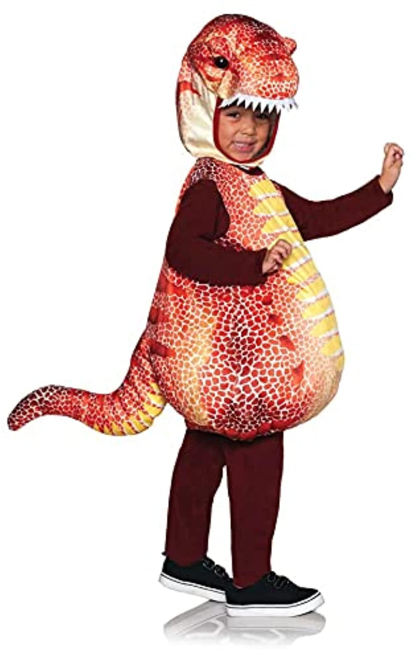 Dinosaur Red T-Rex Printed Belly Baby Costume | X-Large