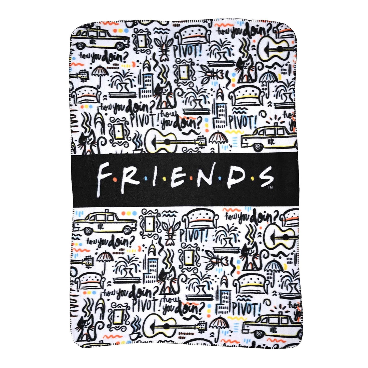 Friends Icons 45 x 60 Inch Fleece Throw Blanket