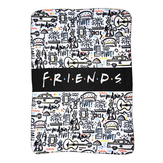Friends Icons 45 x 60 Inch Fleece Throw Blanket