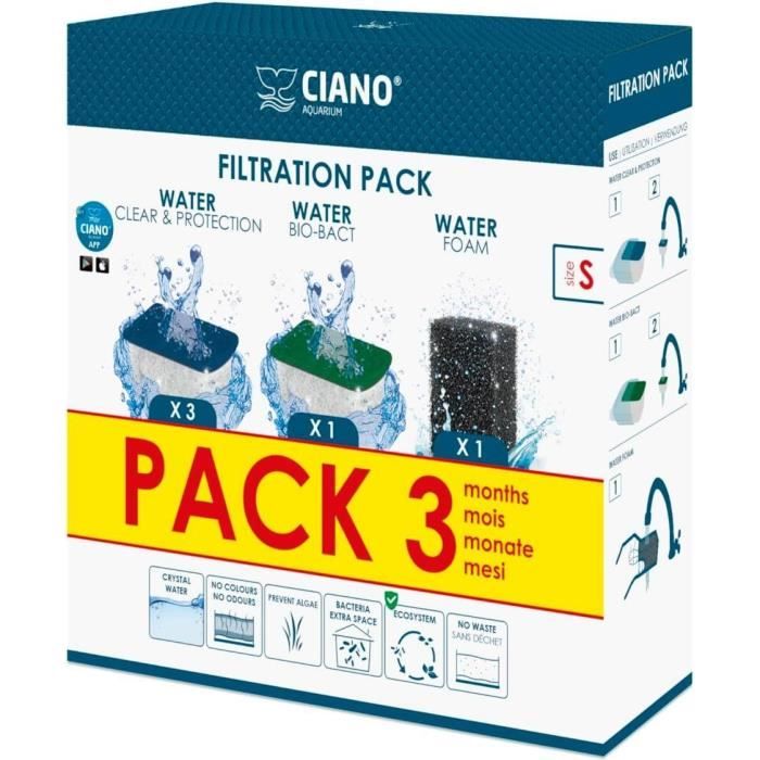 CIANO pack 3 months filtration cartridges size S
