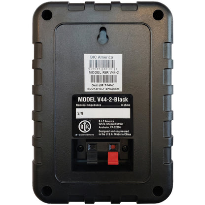 BIC America RTRV44-2 RtR Series RTRV44-2 4-In. Indoor/Outdoor Weather-Resistant Speakers, 100 Watts (Black)