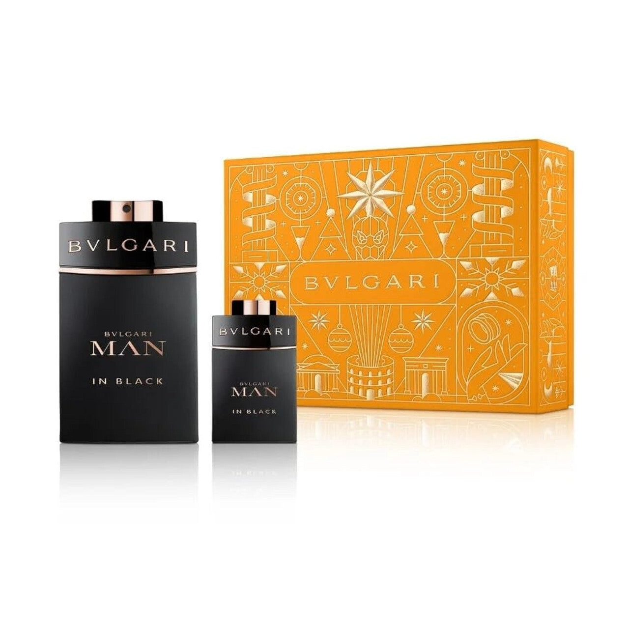 Bvlgari man in black 2 pcs set: 3.4 eau de parfum spray + 0.5 eau de parfum spray..
