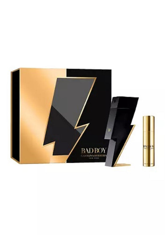 Carolina herrera bad boy 2 pcs set: 3.4 eau de toilette spray + 0.34 eau de toilette spray