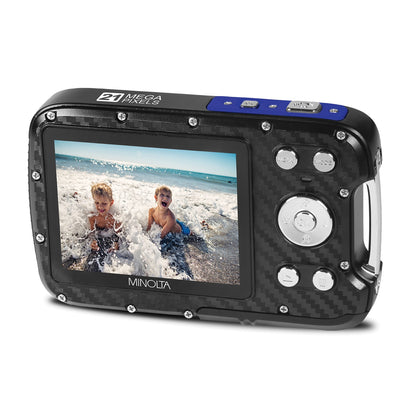 Minolta MN30WP-BL MN30WP Waterproof 4x Digital Zoom 21 MP/1080p Digital Camera (Blue)