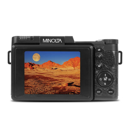Minolta MND30-R MND30 4x Digital Zoom 30 MP/2.7K Quad HD Digital Camera (Red)