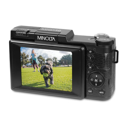 Minolta MND30-R MND30 4x Digital Zoom 30 MP/2.7K Quad HD Digital Camera (Red)