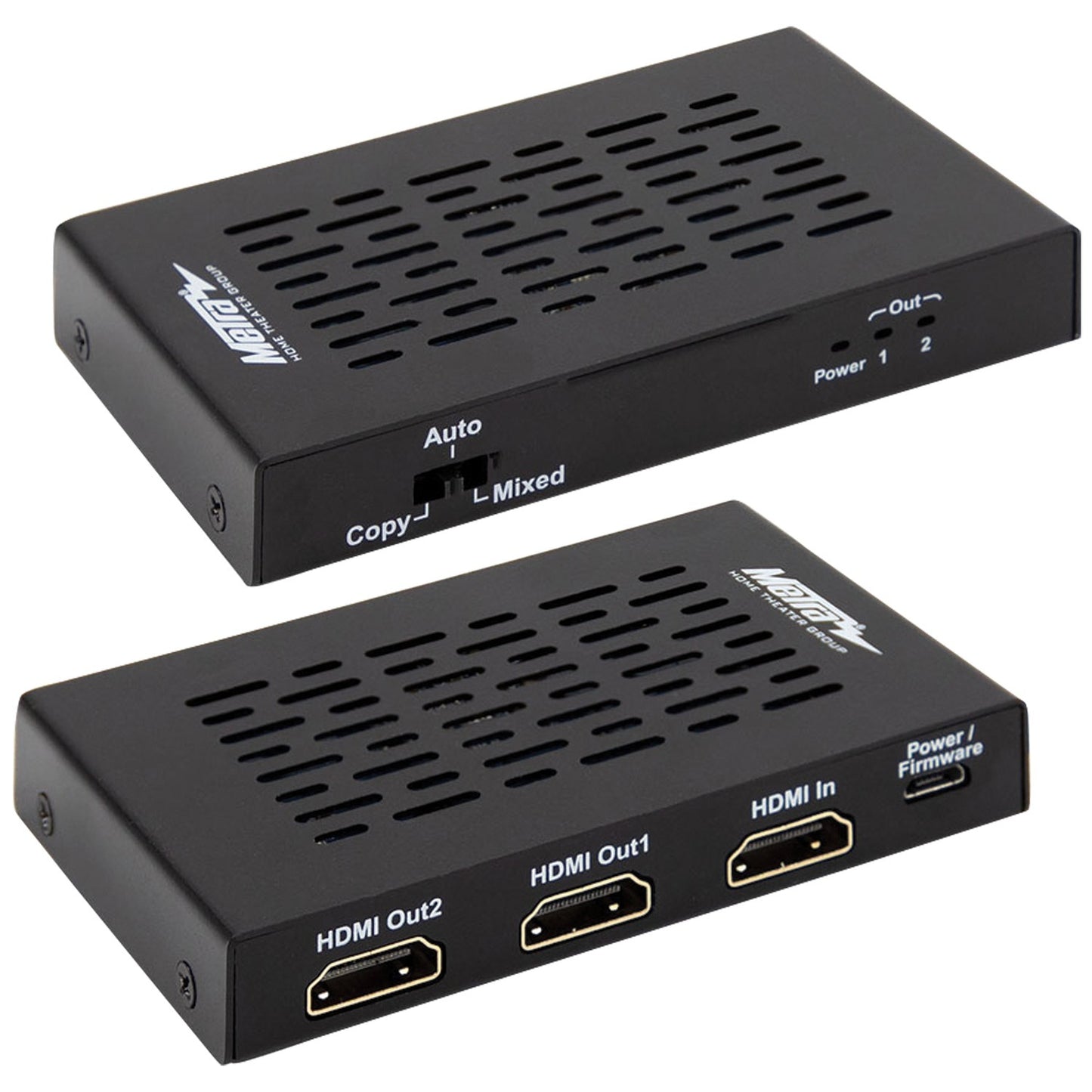 Metra CS-1X2HDMSPL5 HDMI Splitter with 1 Input and 2 Outputs and Built-in Scaling