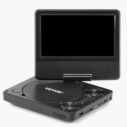 Portable DVD Player 7 inch HD Swivel Display Screen 4 Hours Built-in Battery