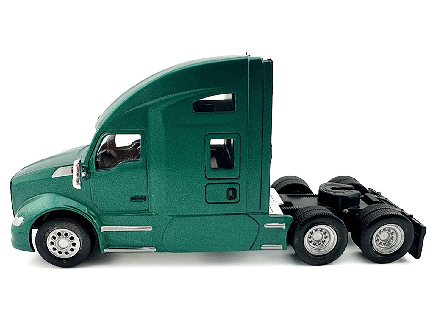 Kenworth T680 Sleeper Cab Green Metallic 1/87 (HO) Plastic Model Car by HO Logistics