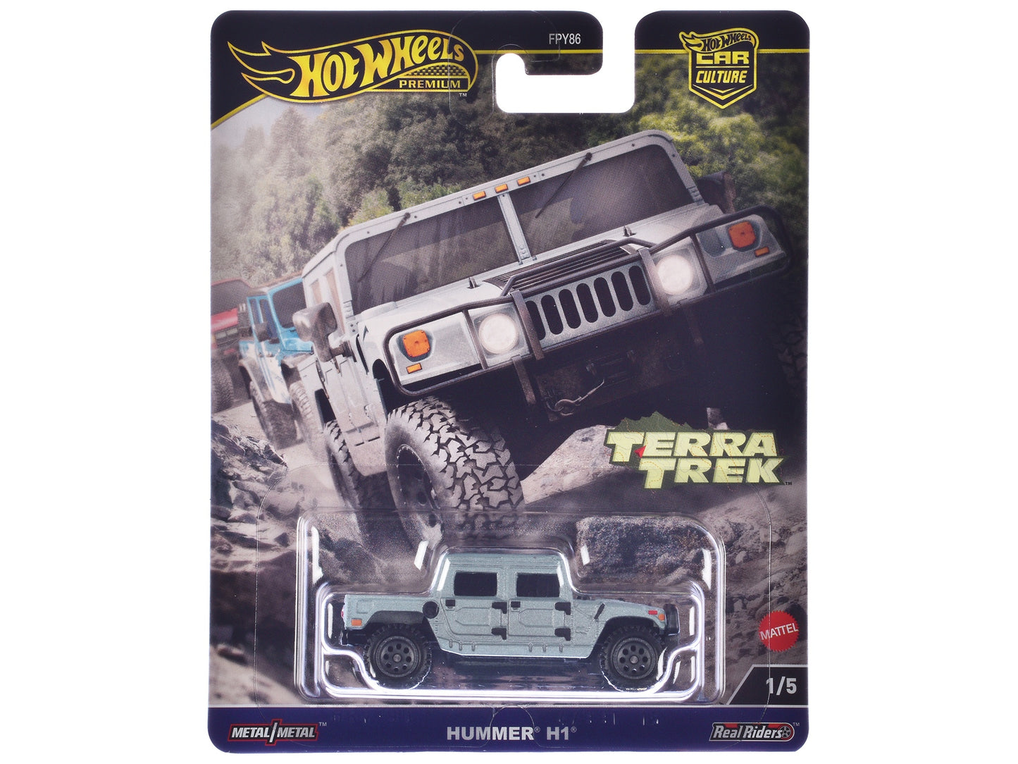 Hummer H1 Pickup Truck Gray Metallic "Terra Trek" Series Diecast Model Car by Hot Wheels