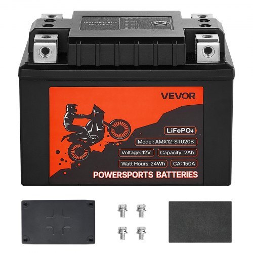 VEVOR Motorcycle Battery 12V 2Ah YTX5L-BS High Performance Powersports Battery