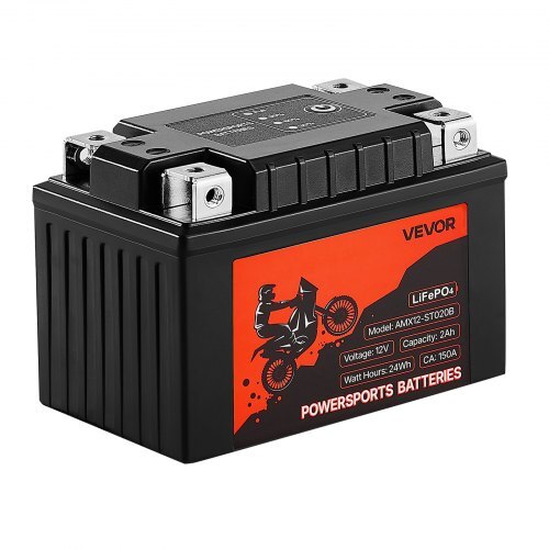 VEVOR Motorcycle Battery 12V 2Ah YTX5L-BS High Performance Powersports Battery