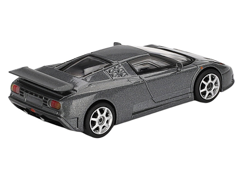 Bugatti EB110 Super Sport Grigio Scuro Dark Gray Metallic Limited Edition 1/64 Diecast Model Car by Mini GT