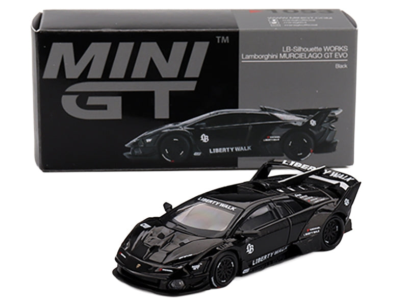 Lamborghini Murcielago GT EVO LB-Silhouette Works Black Limited Edition 1/64 Diecast Model Car by Mini GT