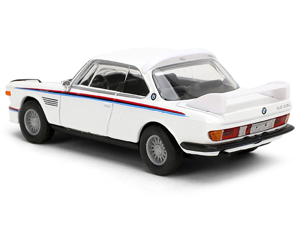 1975 BMW 3.0 CSL White with Red and Blue Stripes "Collection" Series 1/64 Diecast Model Car by Majorette