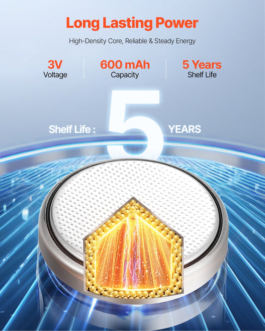 CR2450 Lithium Battery 4-Pack 3 Volt 600mAh Long-Lasting Coin & Button 20-Count