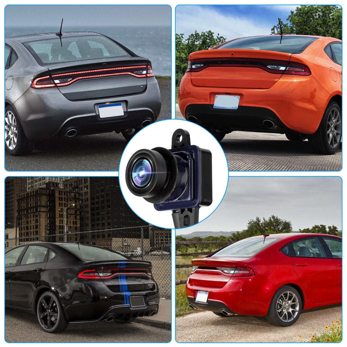 Car Rearview Backup Camera Pdc Parking Camcorder 56038990aa Parts for 2013-2016 Dodge Dart Black