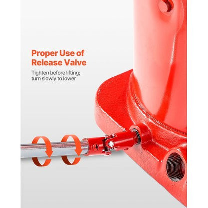Air Hydraulic Bottle Jack, 50 Ton (110231.5 lbs) Capacity, 10.4-16.1 Inch Lifting Range, Pneumatic/Manual Heavy Duty Welded Bottle Jack with Pump for Car, SUV, Pickup, Truck, RV Auto Repair, Red