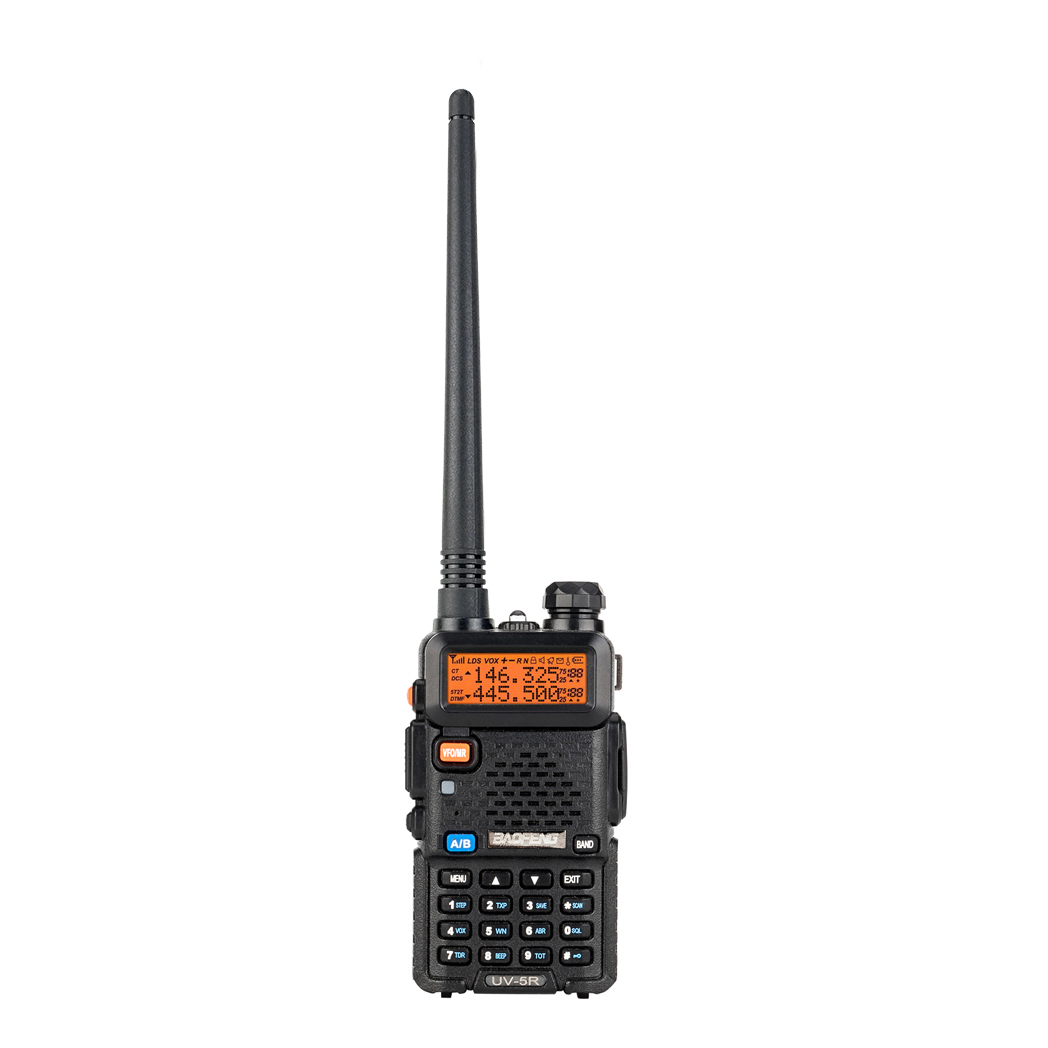 1.5" LCD 5W 144~148MHz / 420~450MHz Dual Band Walkie Talkie with 1-LED Flashlight (Black)