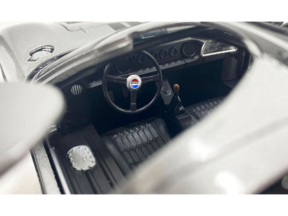 1966 Ford GT-40 MKII #F85 Silver Metallic with Black Stripes 1/18 Diecast Model Car by ACME