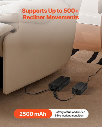 Battery Pack for Reclining Furniture 2500 mAh 2-Pin Recliner Battery Pack