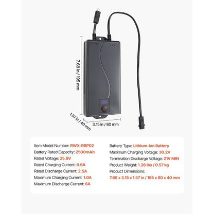 Battery Pack for Reclining Furniture 2500 mAh 2-Pin Recliner Battery Pack