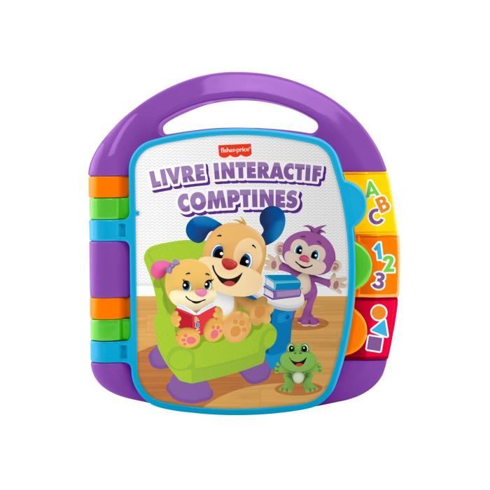FISHER-PRICE - Interactive Book Nursery Rhymes Puppy - 6 months and +