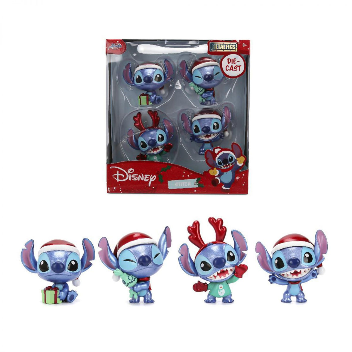 Disney Stitch Holiday 2.5 Inch MetalFigs 4-Pack