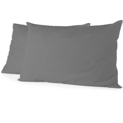 Set of 2 pillowcases - HOME LINGE PASSION - 50 x 70 cm - Anthracite gray
