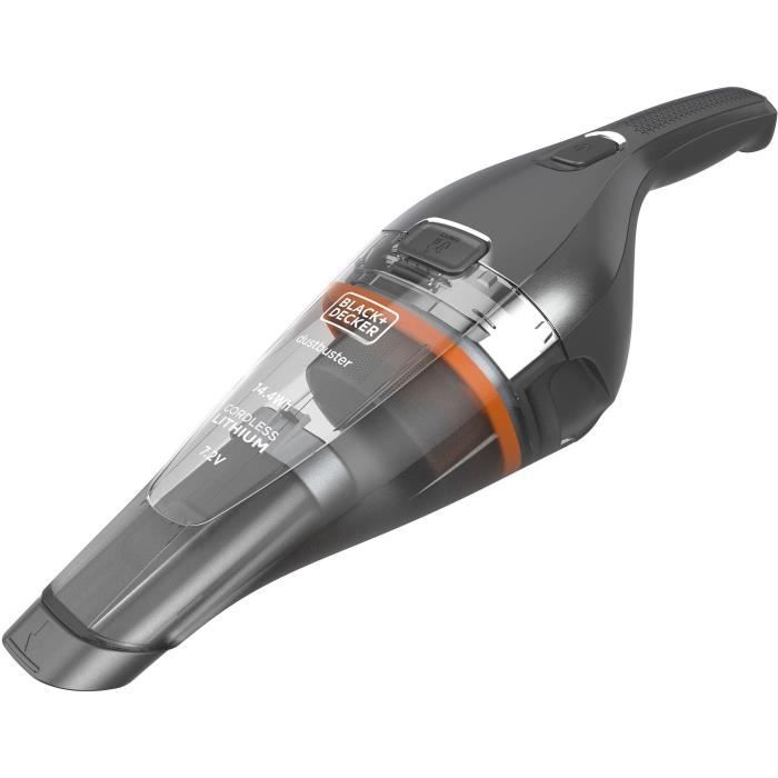 BLACK + DECKER NVC220WC-QW - Hand vacuum cleaner - Dustbuster Lithium 7,2V - EasyGrip - Chrome and Titanium