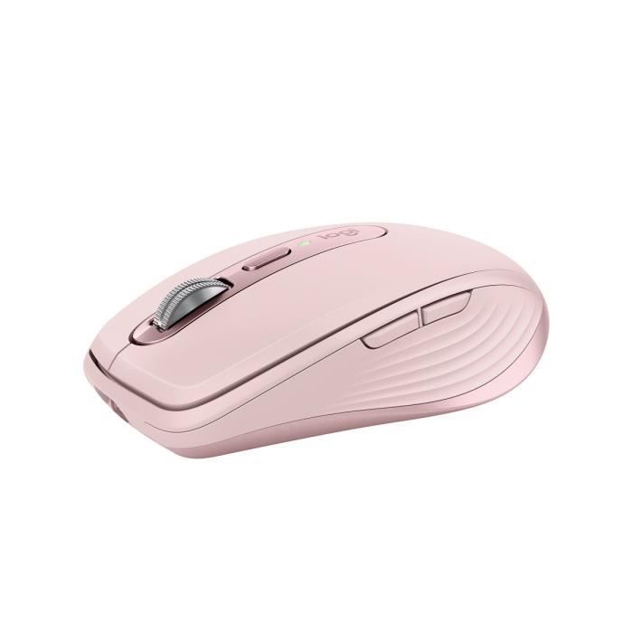 Wireless Mouse - LOGITECH - MX Anywhere 3S - Bluetooth - Silent Clicks - 6 buttons - Pink